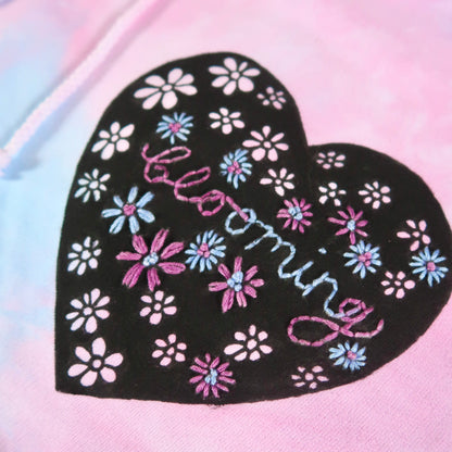 blooming tie dye hoodie