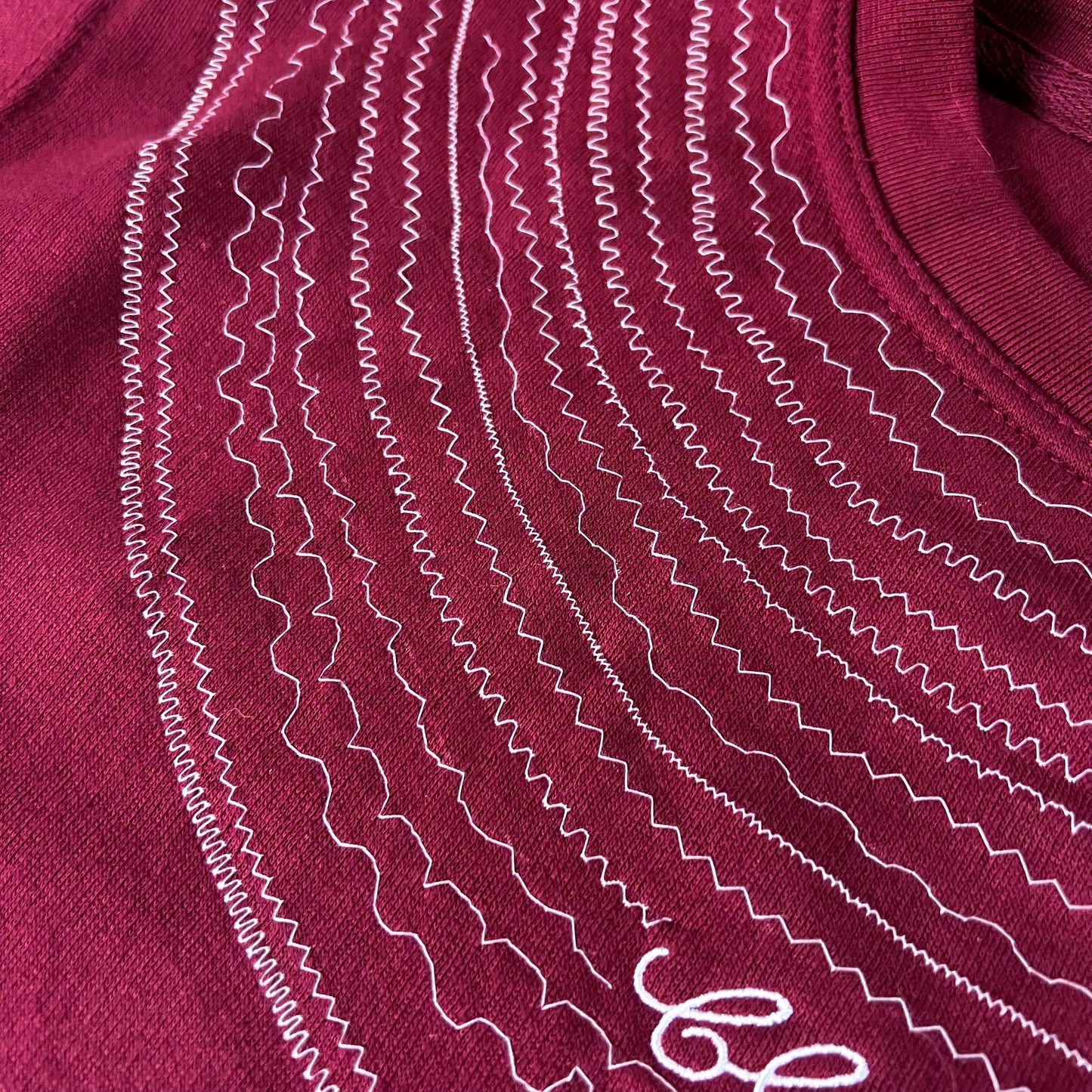 blessed embroidered sweatshirt - burgundy