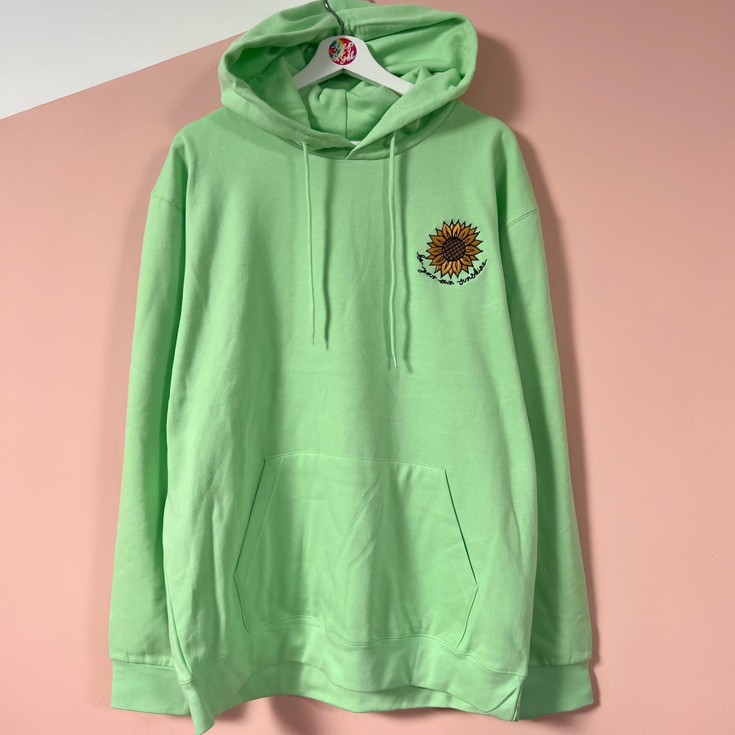 be your own sunshine embroidered hoodie - mint