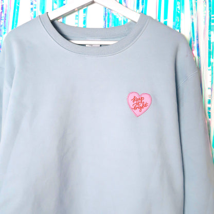keep it bright embroidered sweatshirt - blue