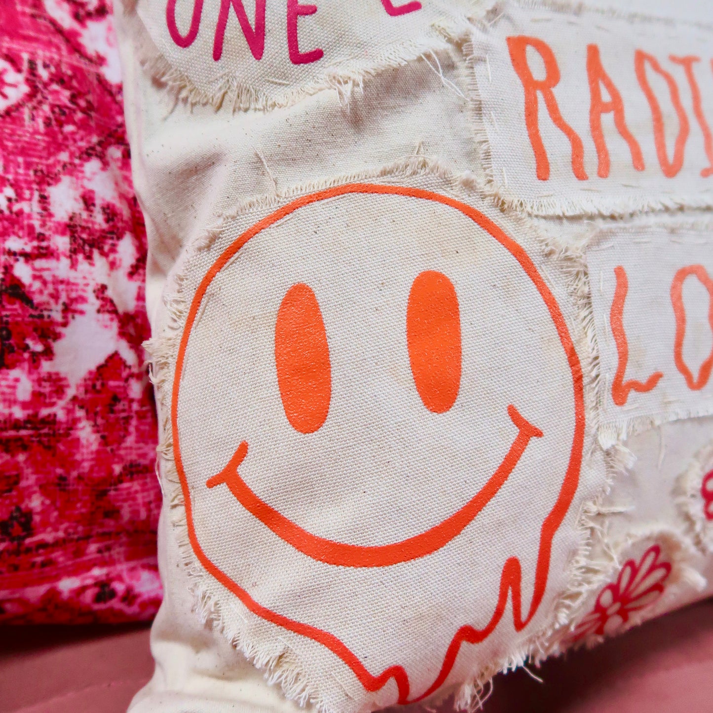 hippie heart cushion