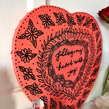 filling my heart with joy - heart canvas
