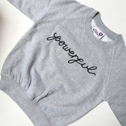 powerful - kids sweatshirt - grey