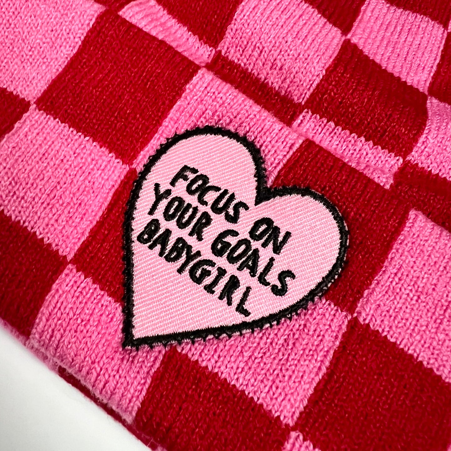 focus on your goals babygirl beanie