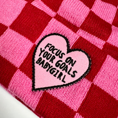 focus on your goals babygirl beanie