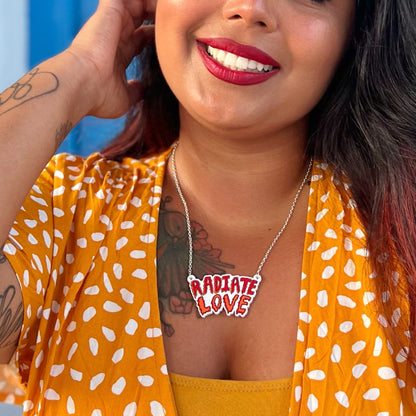 radiate love necklace - silver chain
