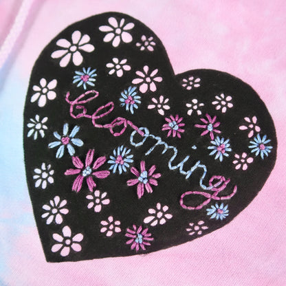 blooming tie dye hoodie
