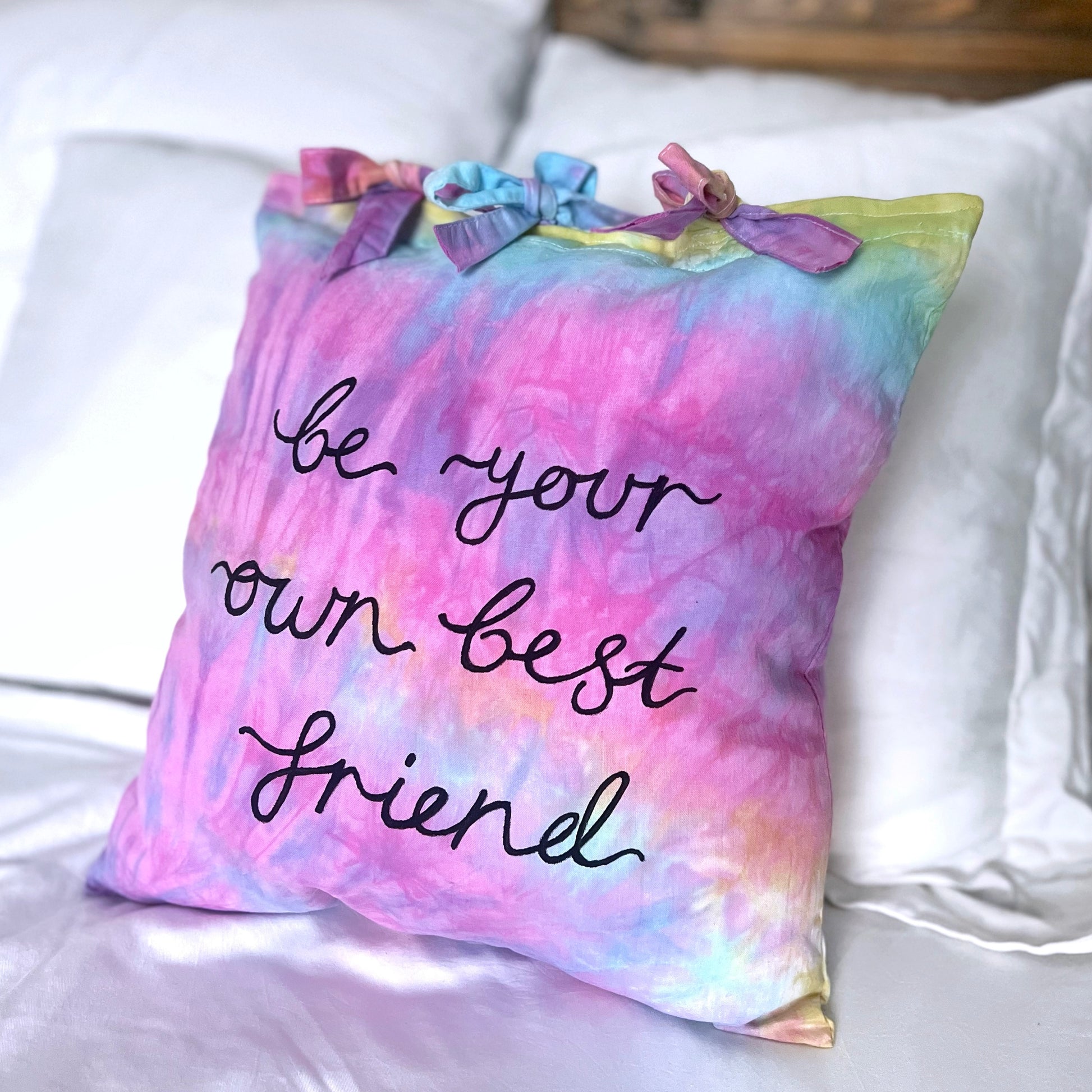 be your own best friend cushion unique tie dye cushions home