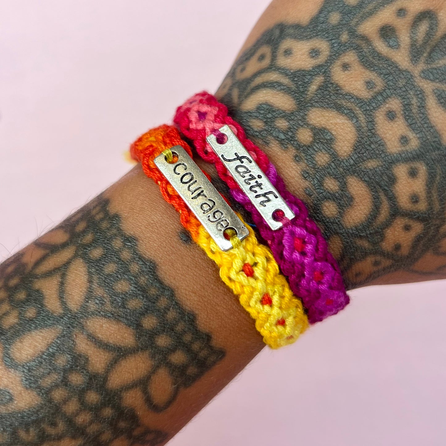 woven affirmation bracelets