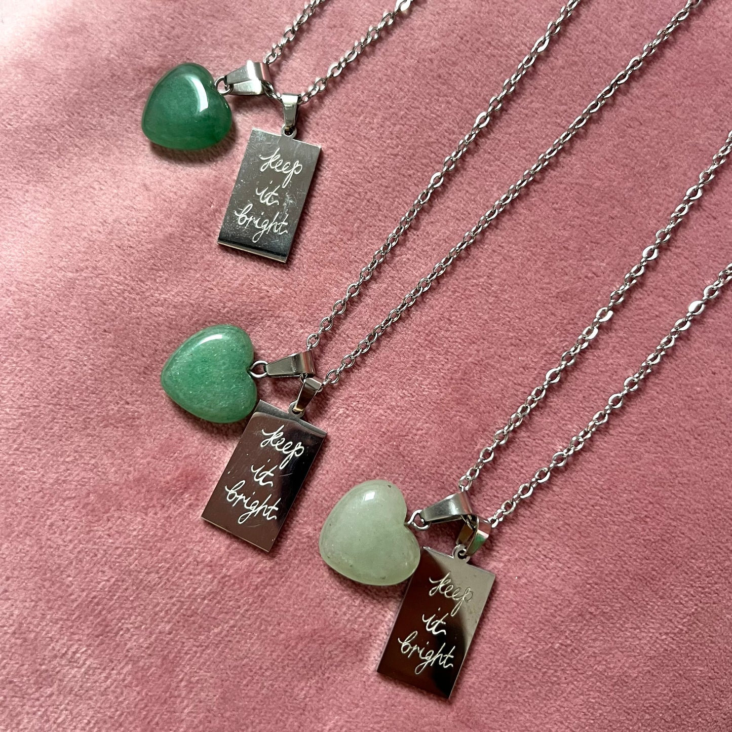 kind heart fierce mind brave spirit crystal necklaces
