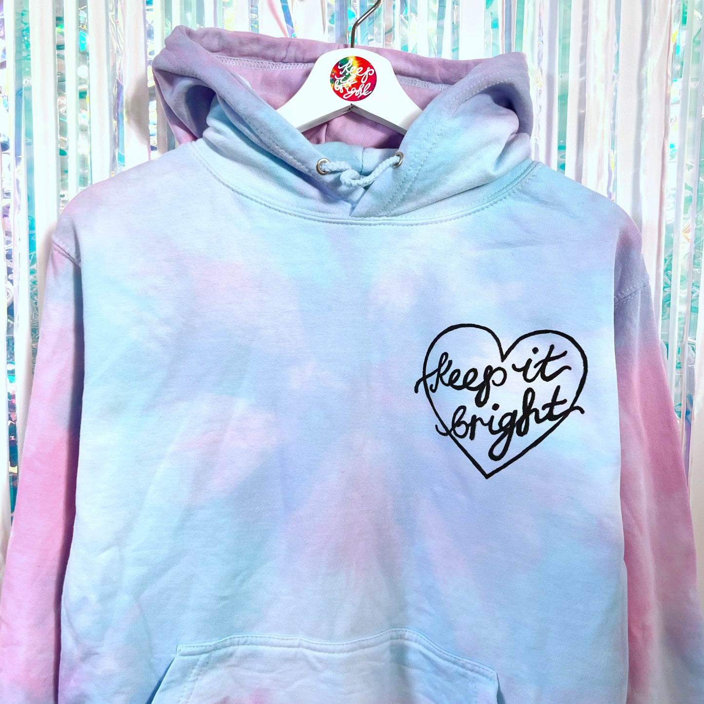 keep it bright tie dye hoodie - S