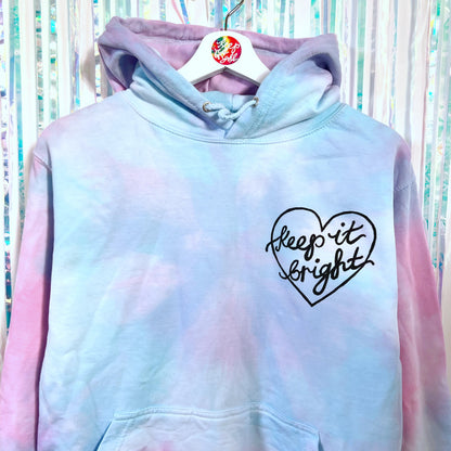 keep it bright tie dye hoodie - S