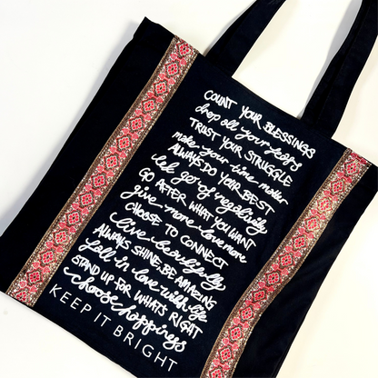 the reminders tote bag