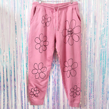 flower power lounge pants - pink