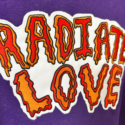 radiate love embroidered sweatshirt - purple