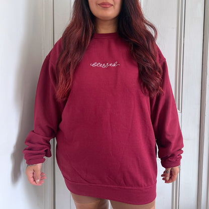 blessed embroidered sweatshirt | 4 colours
