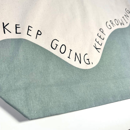 keep going, keep growing tote bag - green