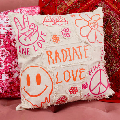 hippie heart cushion