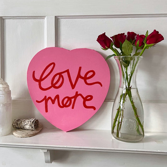 love more heart canvas