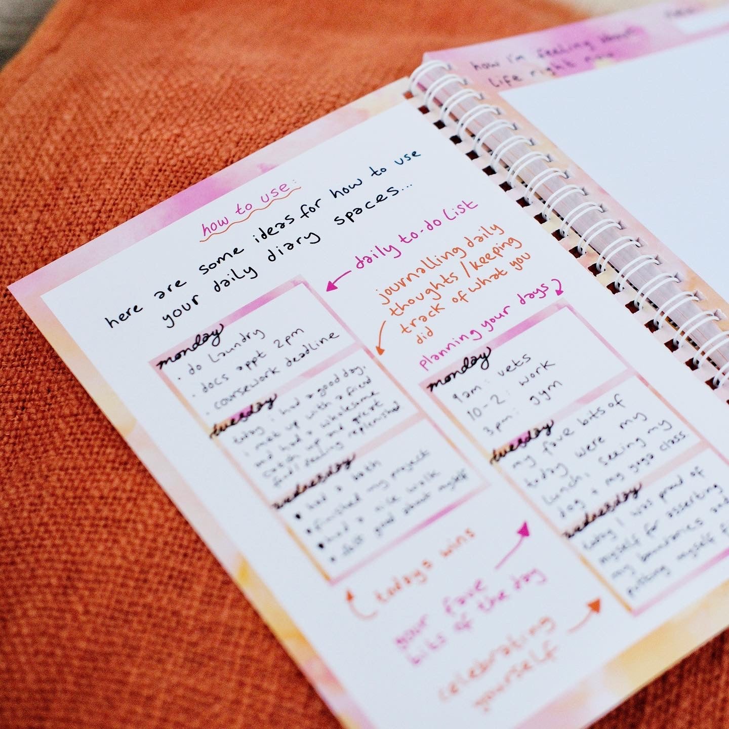 the keep it bright diary | dateless weekly planner