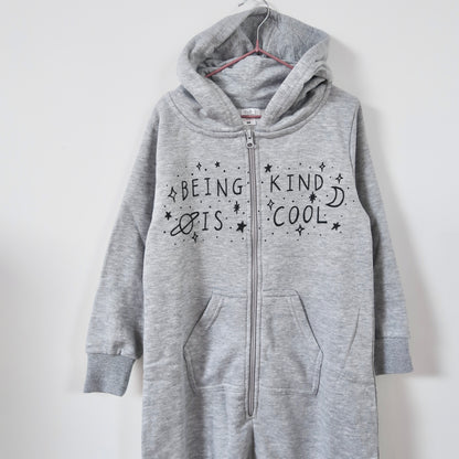 being kind is cool - kids onesie - grey