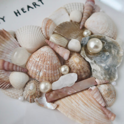 ocean heart - framed art