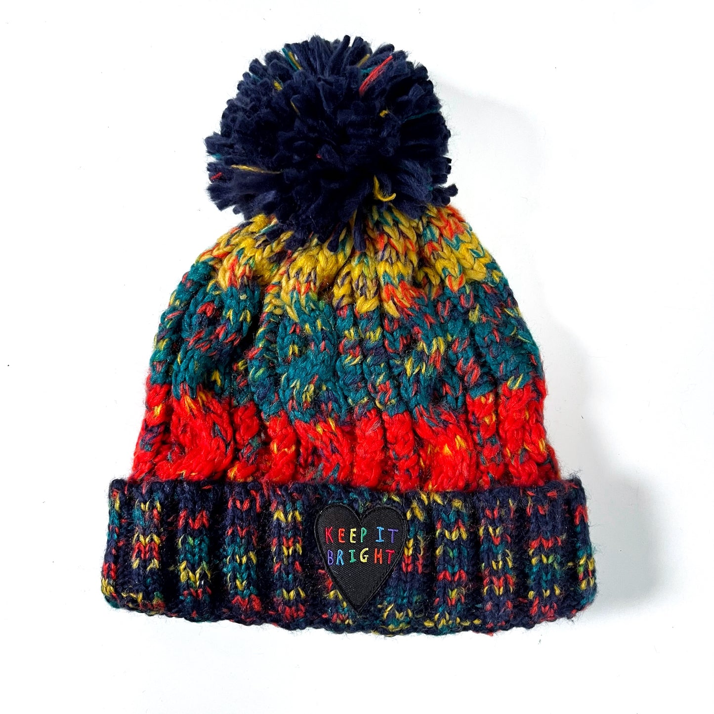 keep it bright multicolour bobble hat