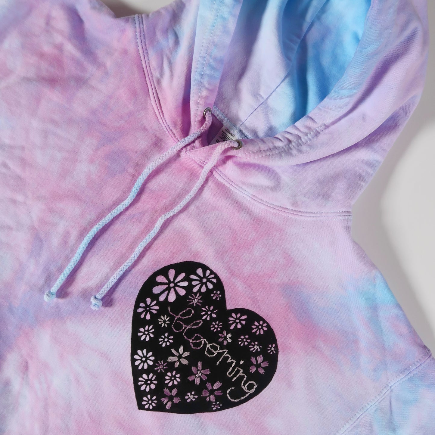 blooming tie dye hoodie
