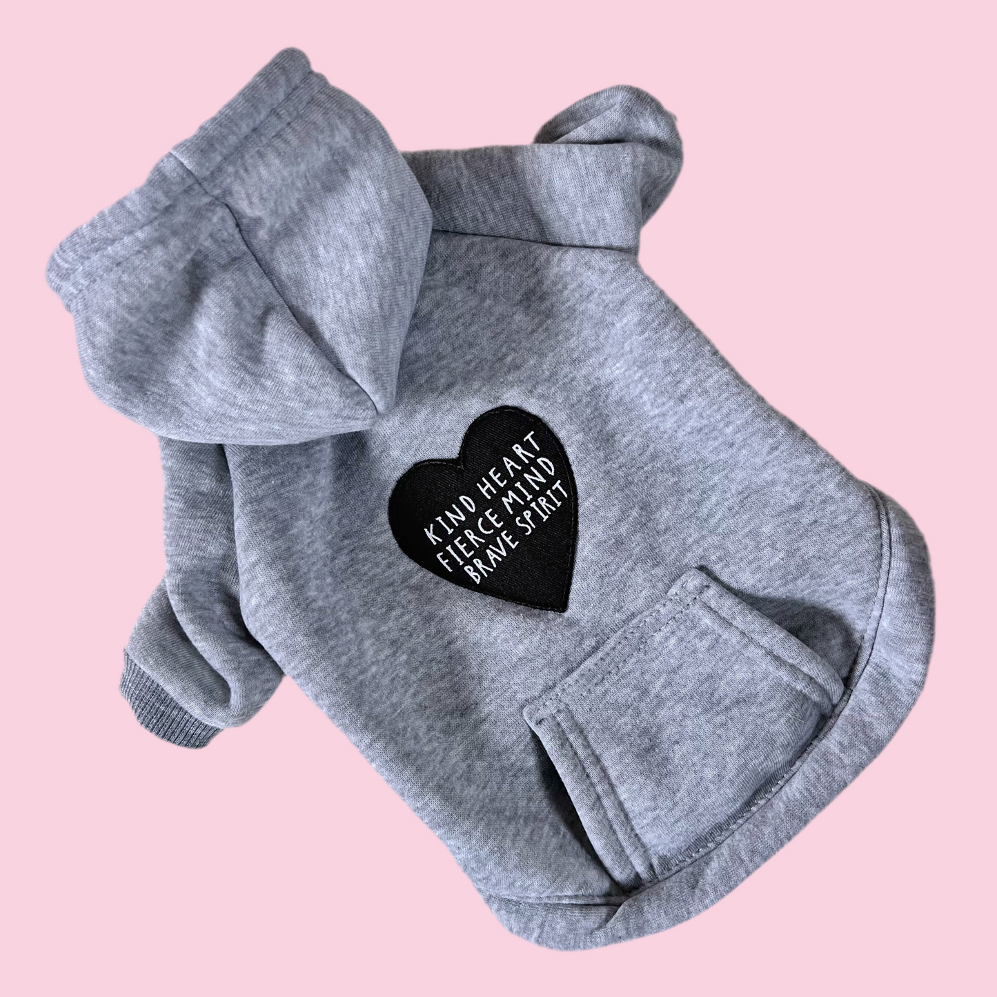 kind heart, fierce mind, brave spirit dog hoodies