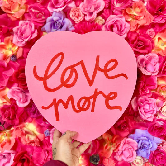 love more heart canvas