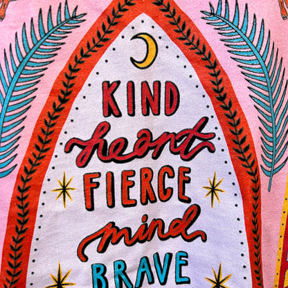 kind heart, fierce mind, brave spirit t-shirt - slightly imperfect
