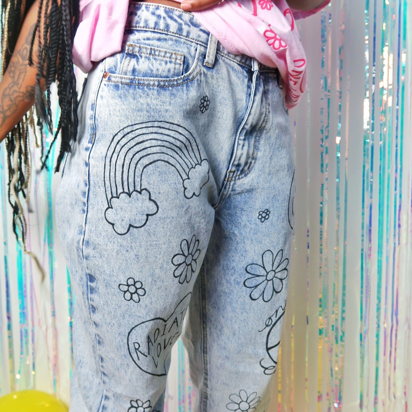 hippie heart mom jeans - v.1