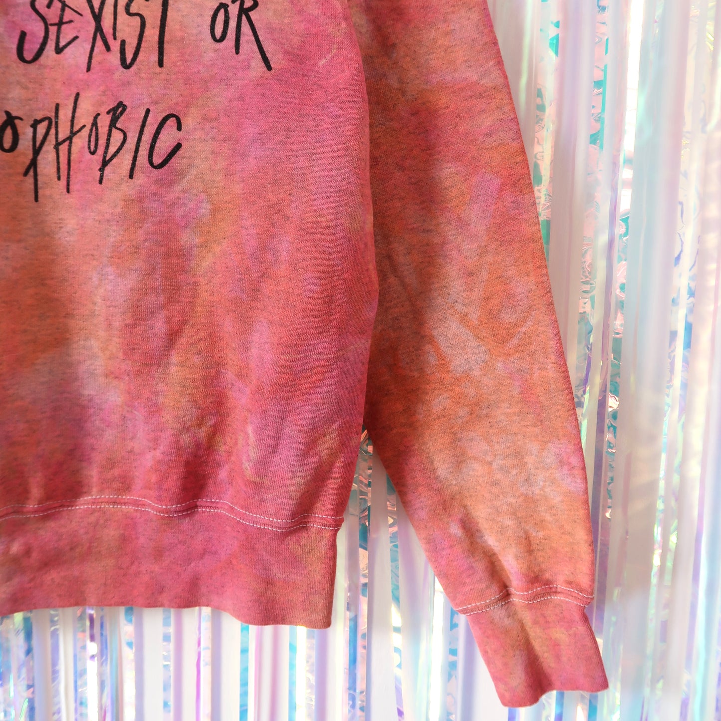 no-one is born racist, sexist or homophobic tie dye sweatshirt - S
