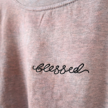 blessed embroidered sweatshirt - tie dye