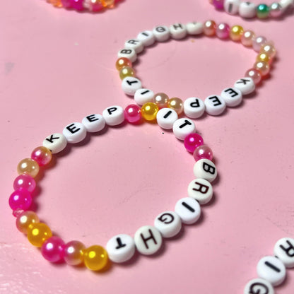 keep it bright beaded bracelets