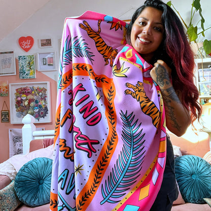 kind heart, fierce mind, brave spirit blanket