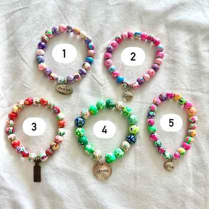 floral affirmation bracelets