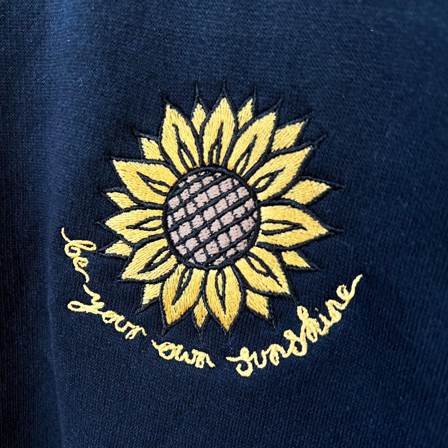 be your own sunshine embroidered sweatshirt - navy