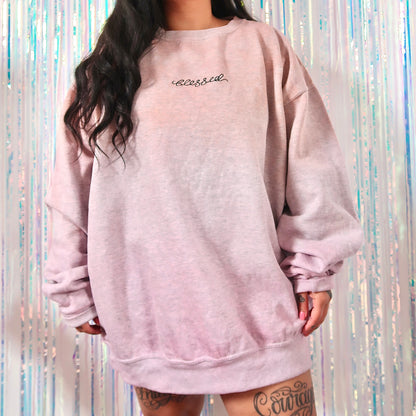 blessed embroidered sweatshirt - tie dye