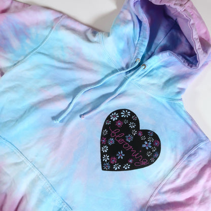blooming tie dye hoodie