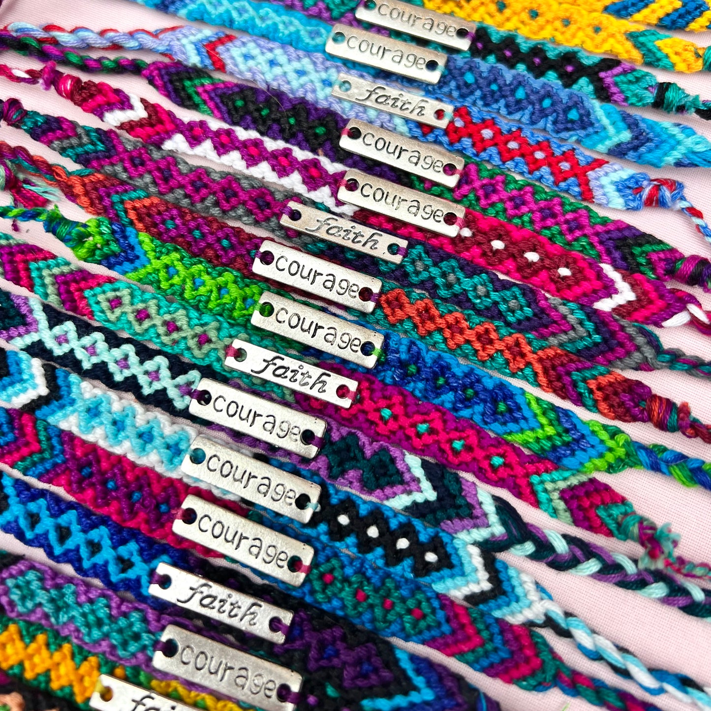 woven affirmation bracelets