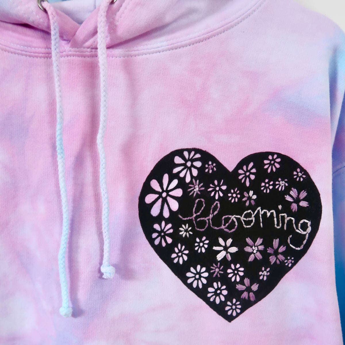 blooming tie dye hoodie