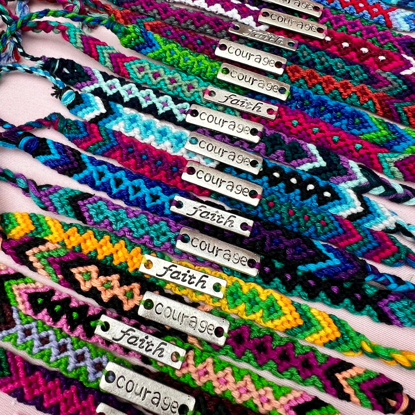 woven affirmation bracelets