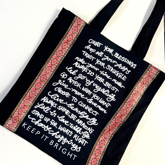 the reminders tote bag