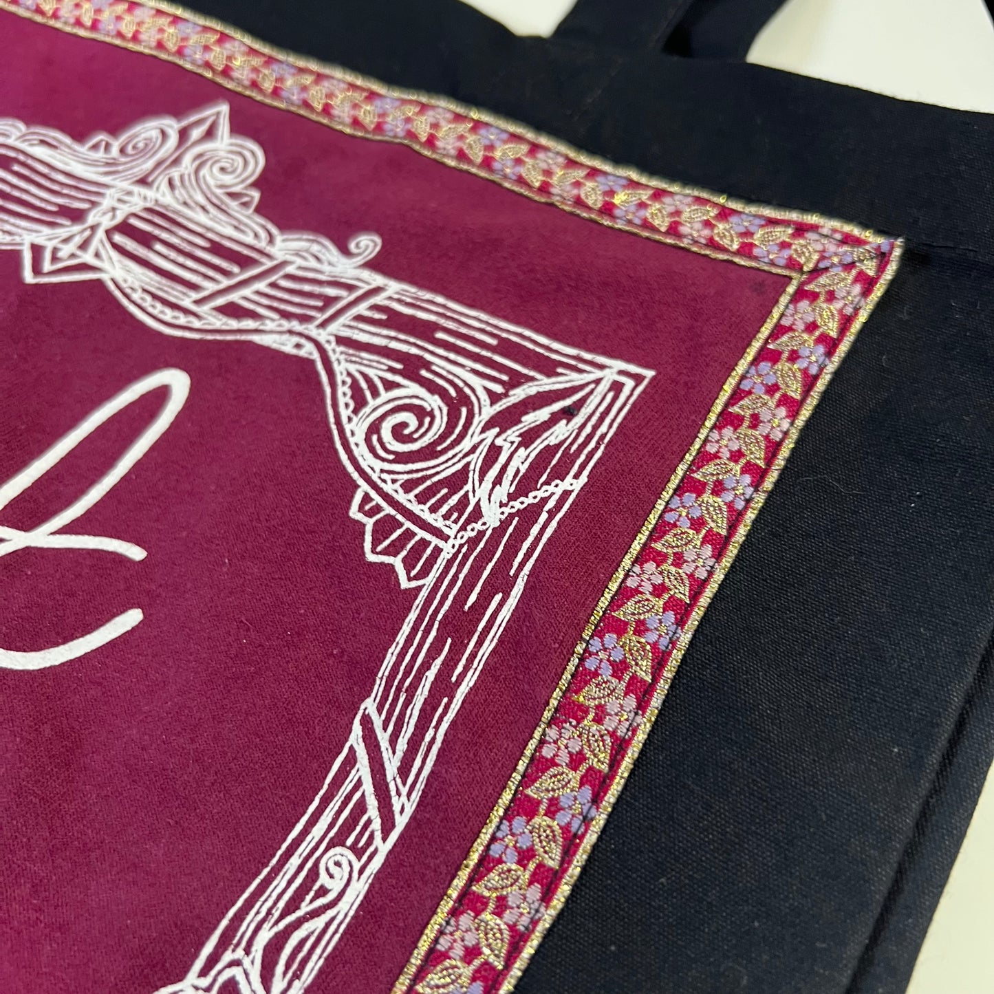 count your blessings tote bag - burgundy