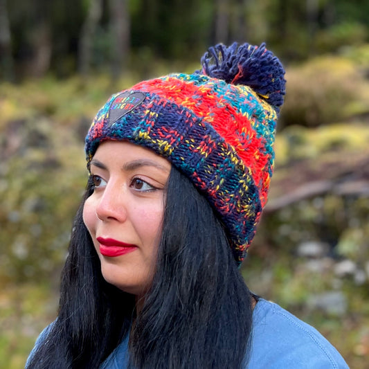 keep it bright multicolour bobble hat
