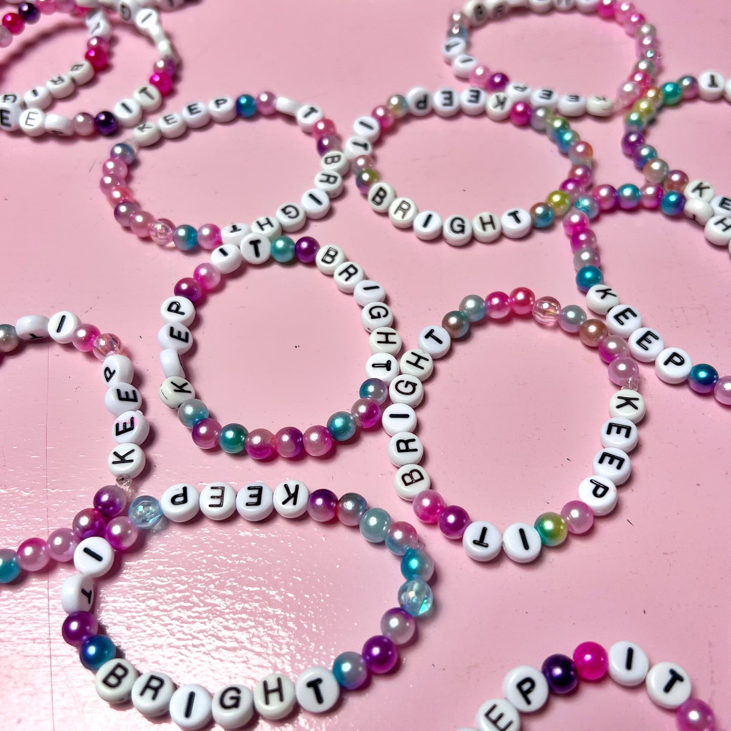keep it bright beaded bracelets