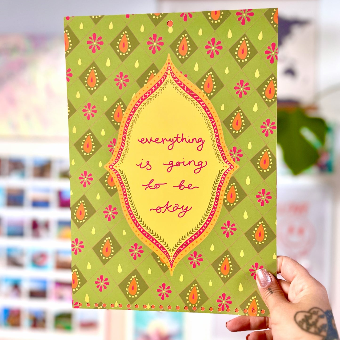 everything is going to be okay - A4 print