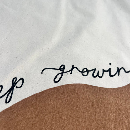 keep going, keep growing tote bag - tan