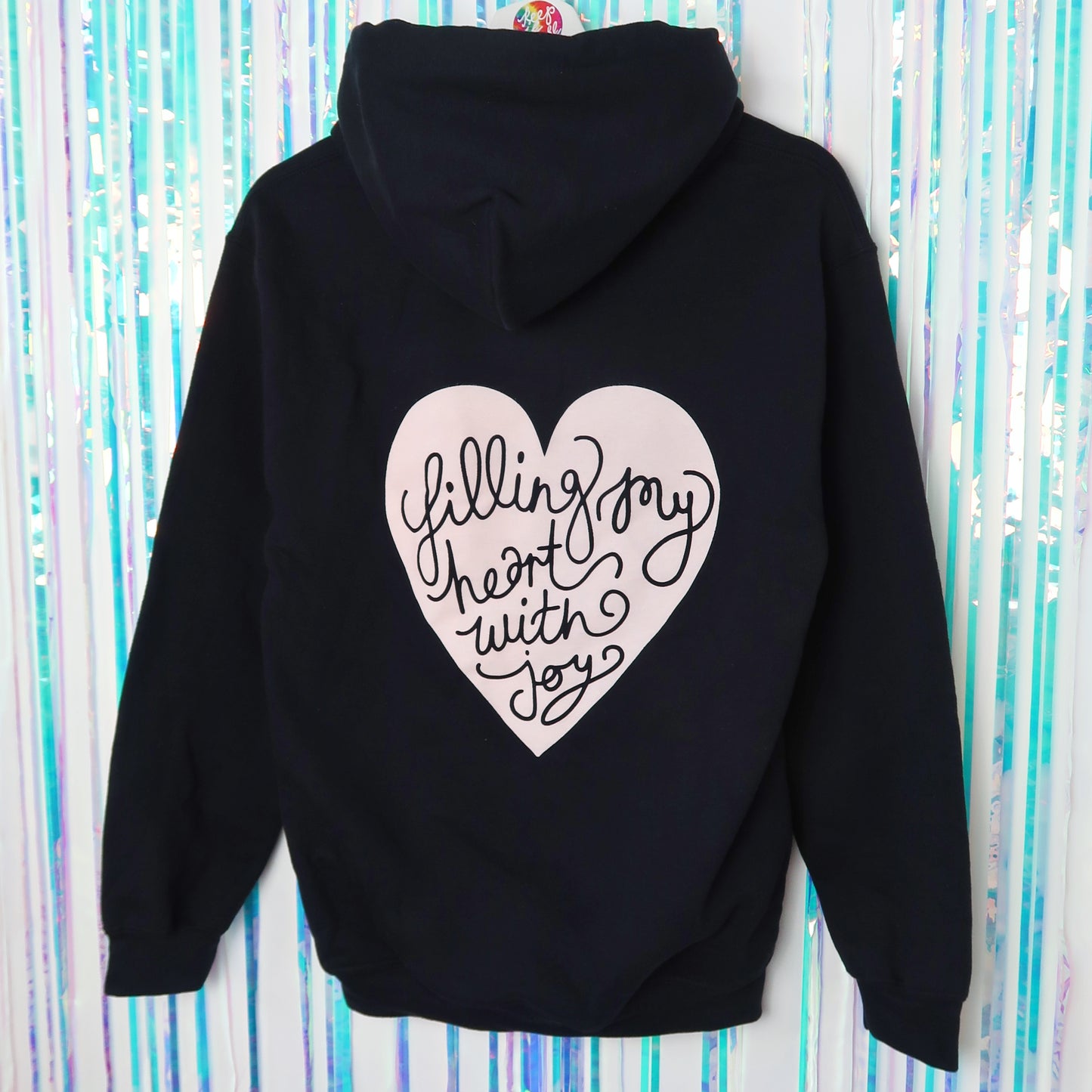 filling my heart with joy pullover hoodie - dark navy